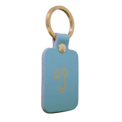 Porte-clés Zizi en cuir - Turquoise