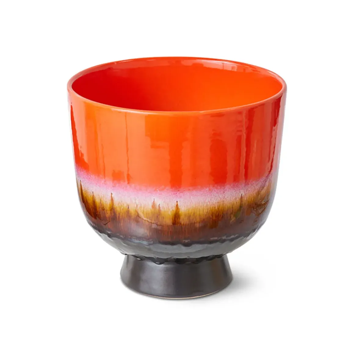 Pot de fleurs retro - Ø 20.5 cm - Rouge Cerise