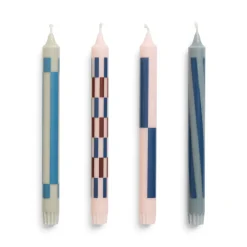 Set de 4 Bougies Pattern - Pink u0026 Blues