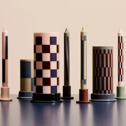 Set de 4 Bougies Pattern - Pink u0026 Blues