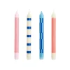 Set de 4 Bougies Rose/Rouge/Bleu
