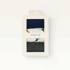 Set de 3 chaussettes Skieur - Marine Vert - 43/45
