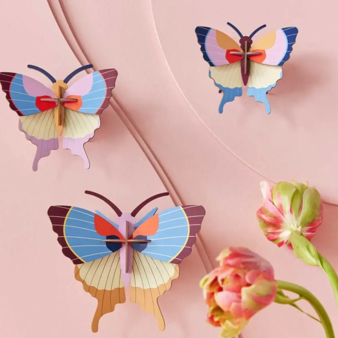 Set De 3 Décorations Murale Plum Fringe Butterflies