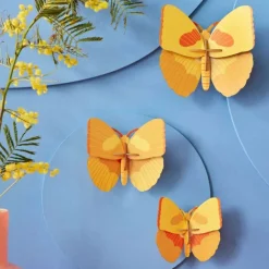 Set De 3 Décorations Murale Yellow Butterflies