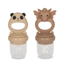 Set de 2 Grignoteuses Licorne et Panda - Shell/Blush