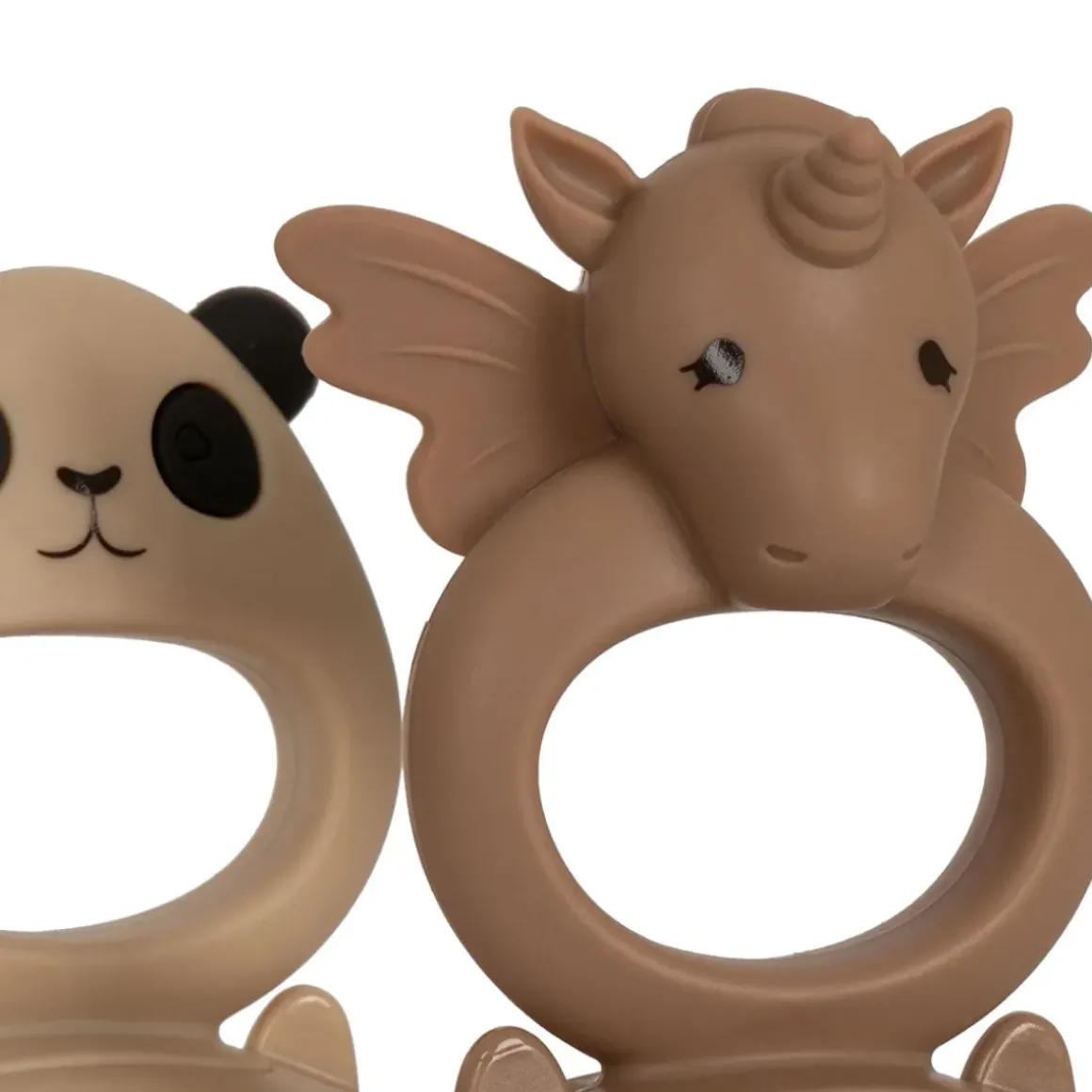 Set de 2 Grignoteuses Licorne et Panda - Shell/Blush