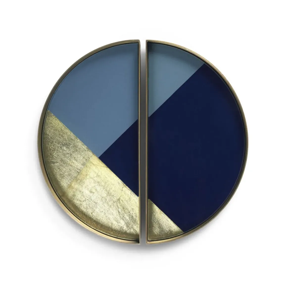 Set de 2 mini plateaux géométriques Half Moon
