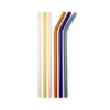 Set de 6 Pailles en verre coloré + Brosse