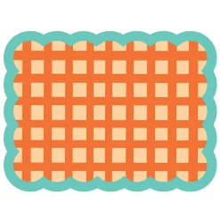 Set de table Biscotti à Carreaux - 38 cm x 48 cm - Rouge u0026 Bleu