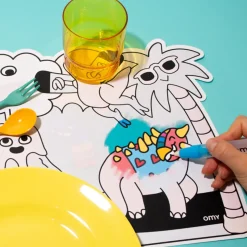 Set de table à colorier Magic Water - Dinos