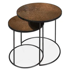 Set de 2 Tables d'appoint heavy aged Bronze