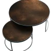 Set de 2 tables tables gigognes Nesting - Antique Bronze - Ø 92 cm
