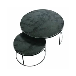 Set de 2 tables tables gigognes Nesting - Charcoal - Ø 92 cm