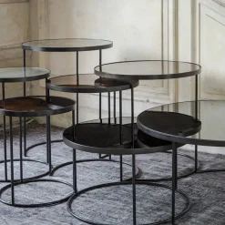 Set de 2 tables tables gigognes Nesting - Charcoal - Ø 92 cm