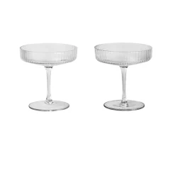Set de 2 verres à Champagne Ripple