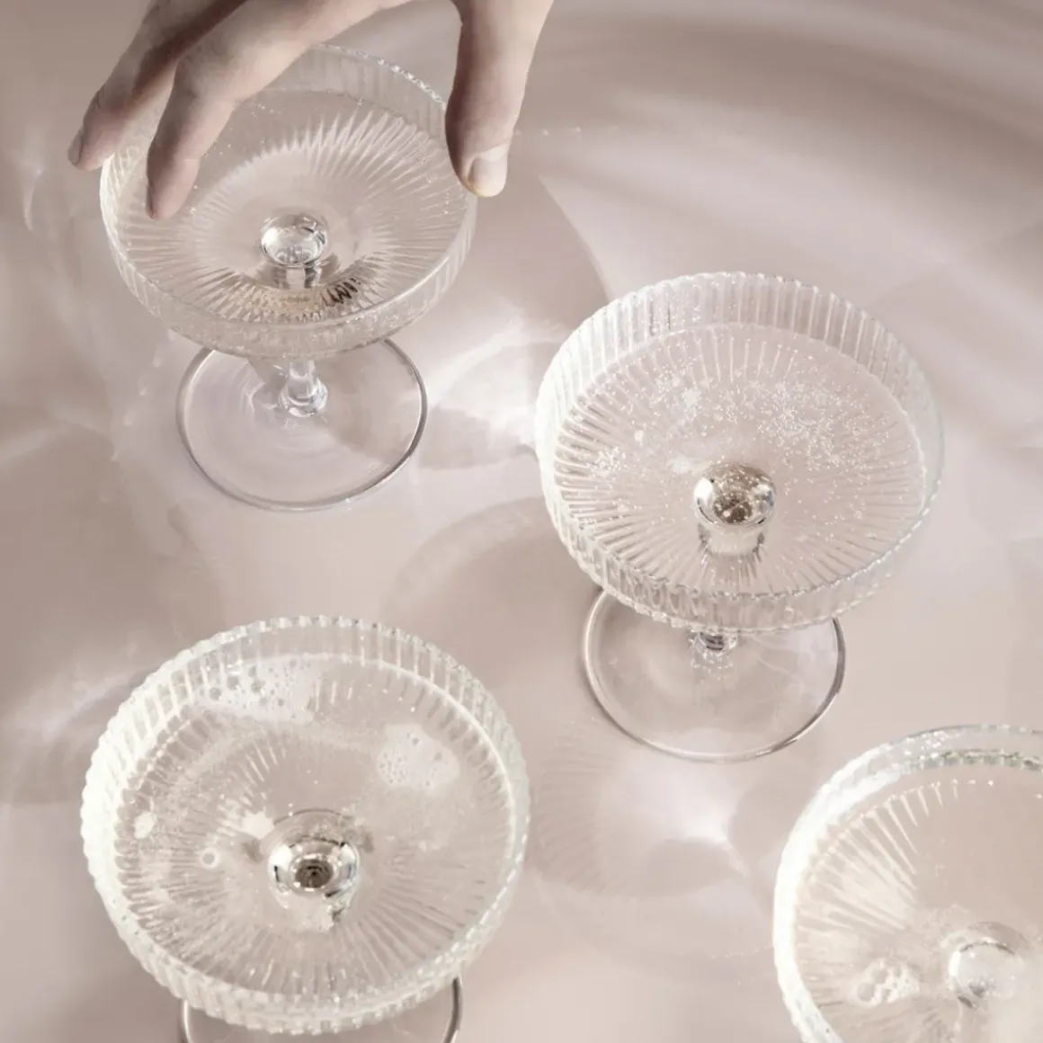 Set de 2 verres à Champagne Ripple