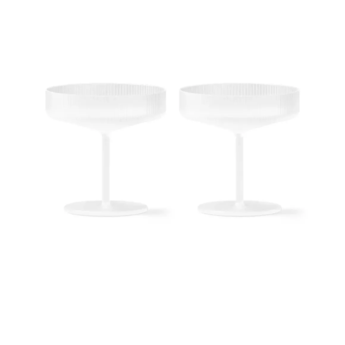 Set de 2 verres à Champagne Ripple - Frosted