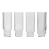 Set de 4 verres longs Ripple