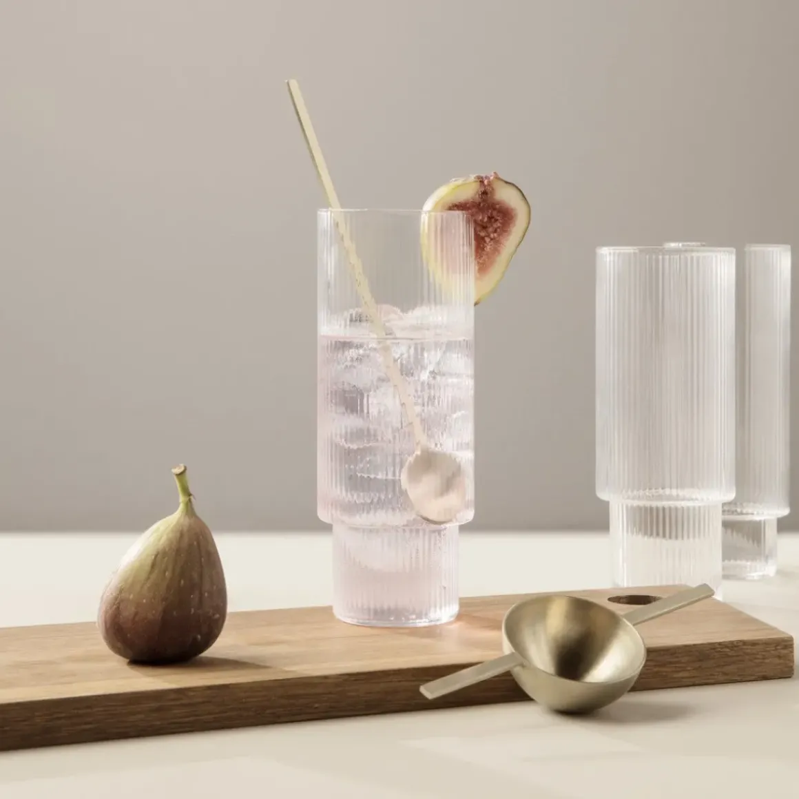Set de 4 verres longs Ripple