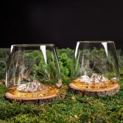 Set de 2 verres topographic Everest u0026 Mont Blanc