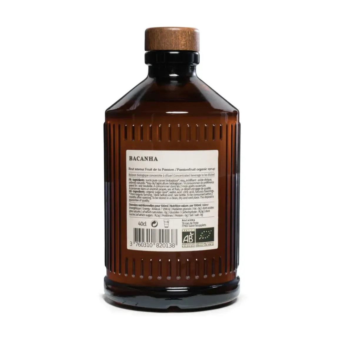 Sirop Brut de Fruit de la passion Bio - 400 ml