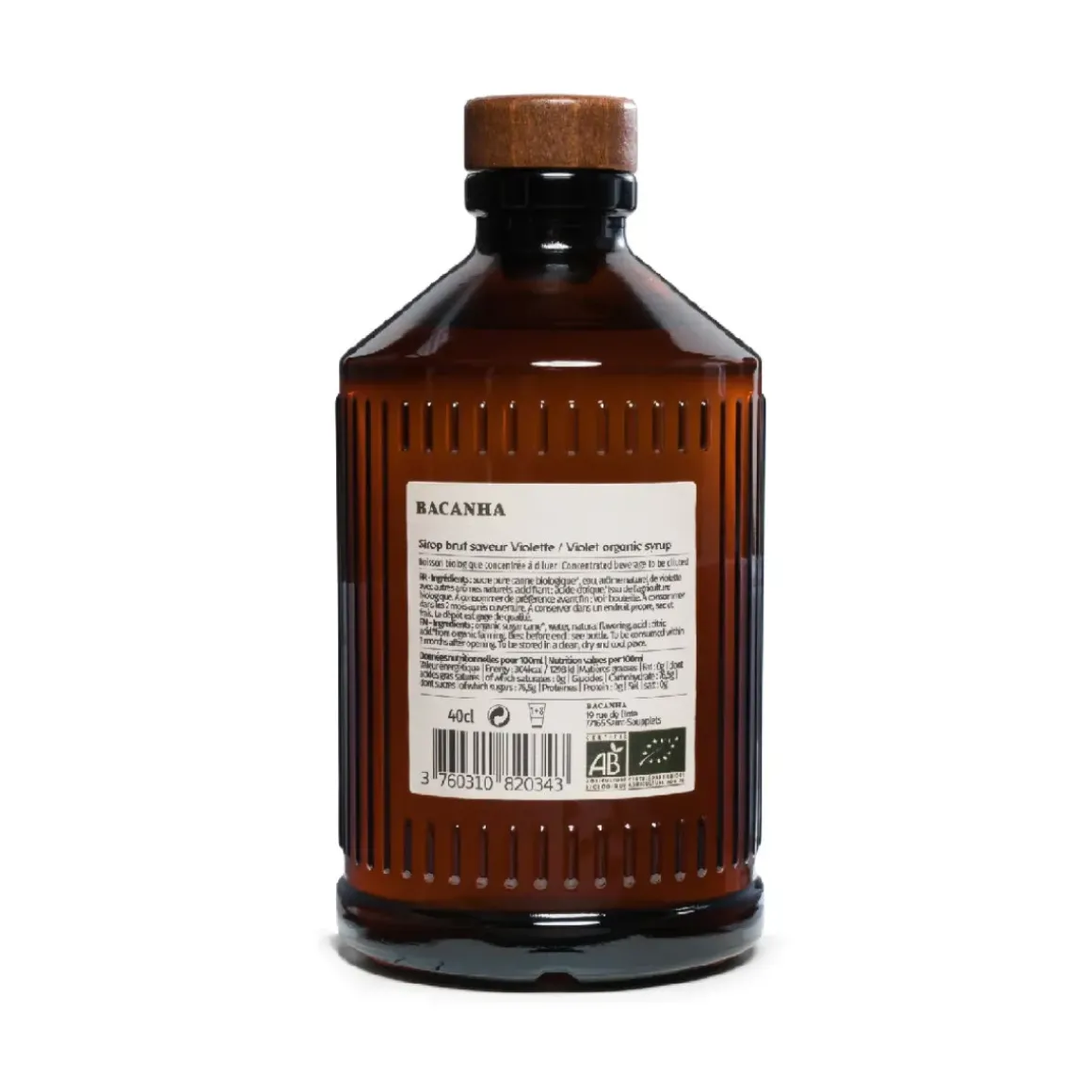 Sirop brut de Violette Bio - 400 ml