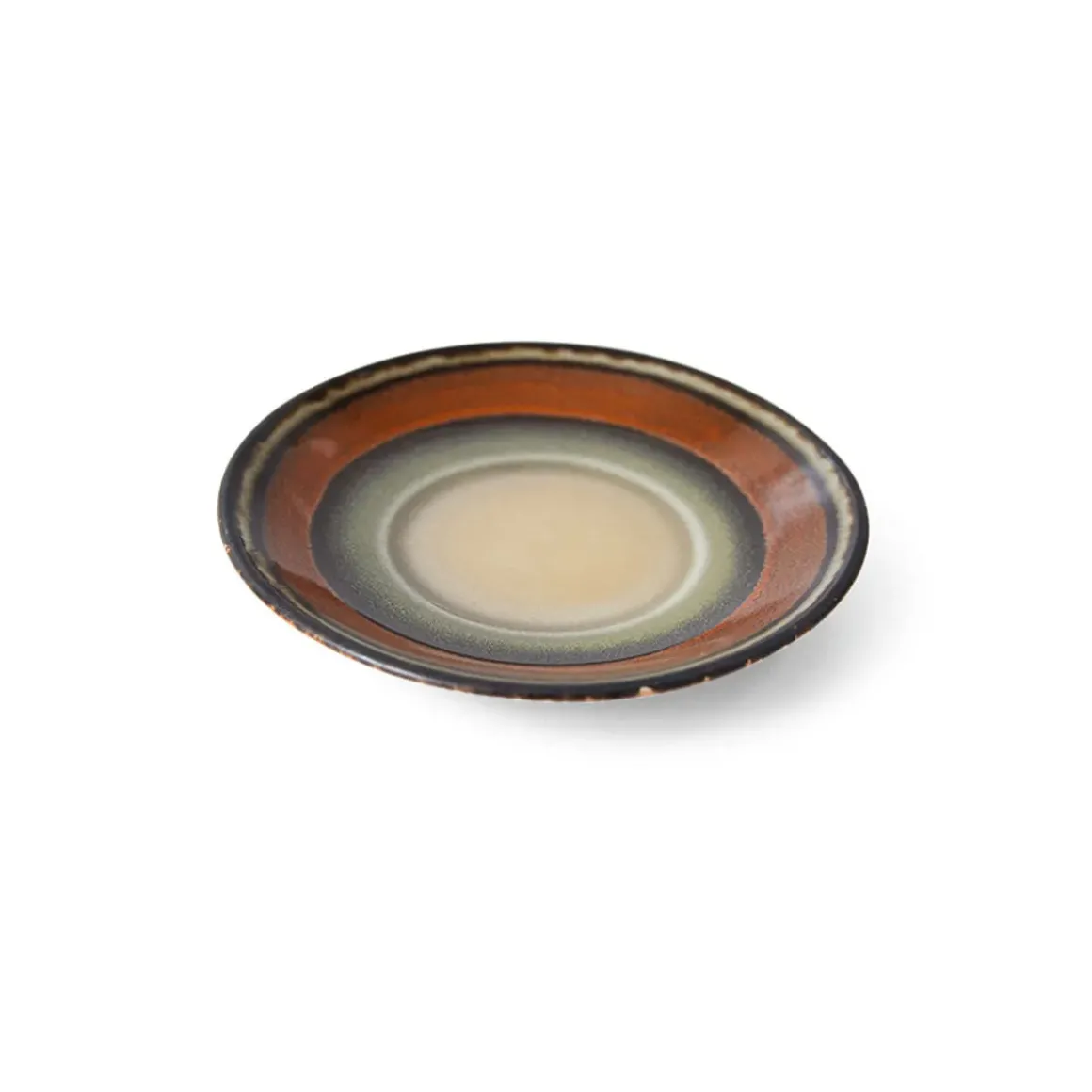 Soucoupe Dark Roast 70's en Céramique - 11.5 cm x 1.8 cm