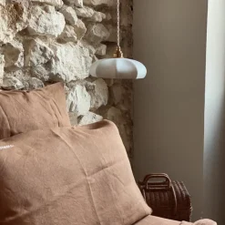 Suspension Maria en porcelaine biscuit - Ø 24 cm