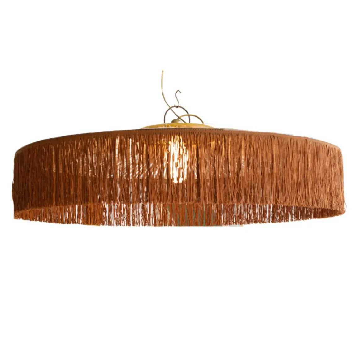 Suspension Parasol Franges - Ø 100 cm - Marron