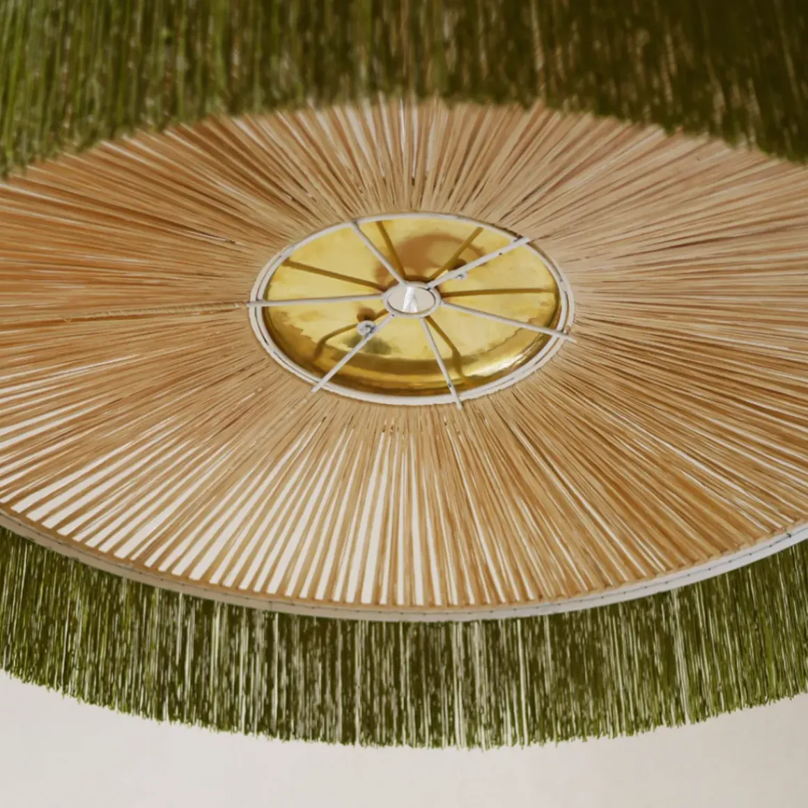 Suspension Parasol Franges - Ø 70 cm - Vert