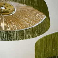 Suspension Parasol Franges - Ø 70 cm - Vert