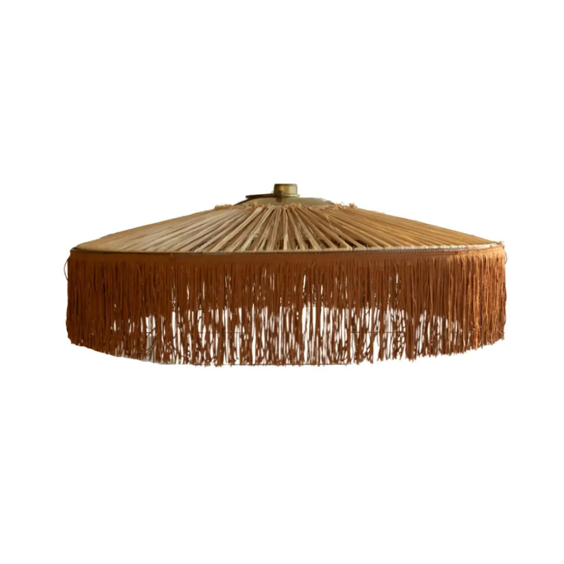 Suspension Parasol Franges - Ø 70 cm - Marron