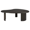 Table basse Boomerang en acajou L 85 x l 77 - Marron