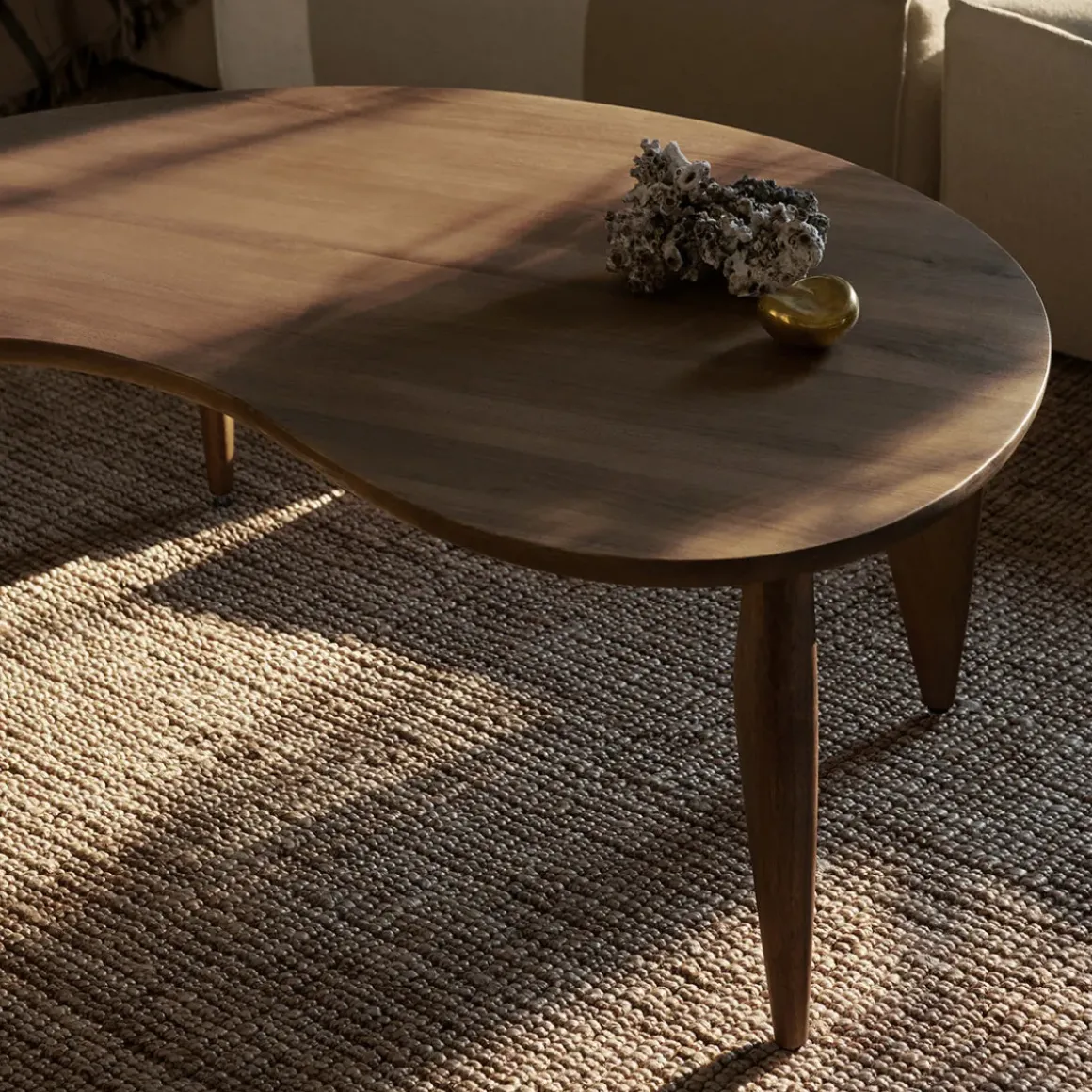 Table basse Feve - Noyer