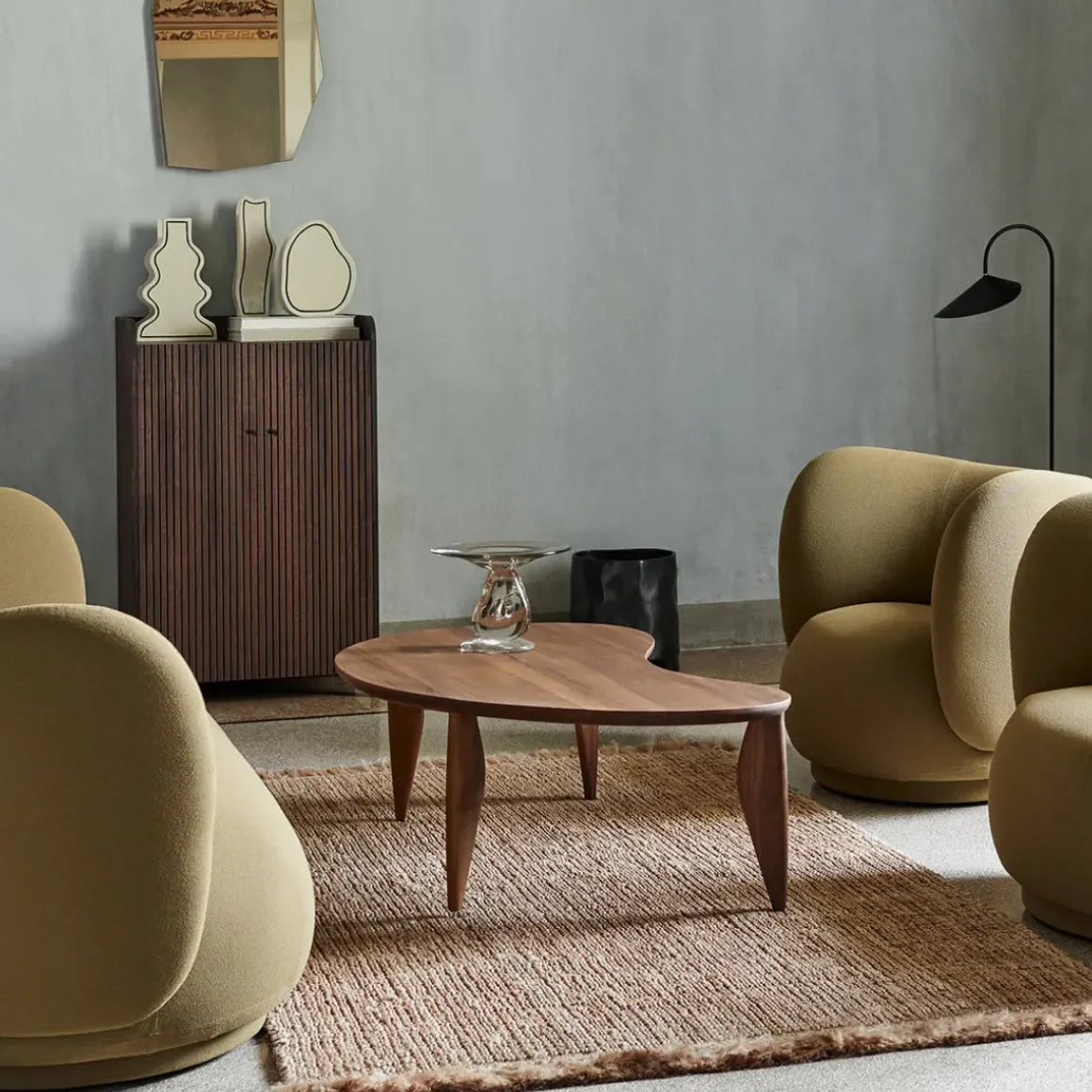 Table basse Feve - Noyer