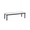Table basse Kofi Chêne Massif Noir u0026 Verre Roseau Clair - l 140 x L 50 x h 36 cm