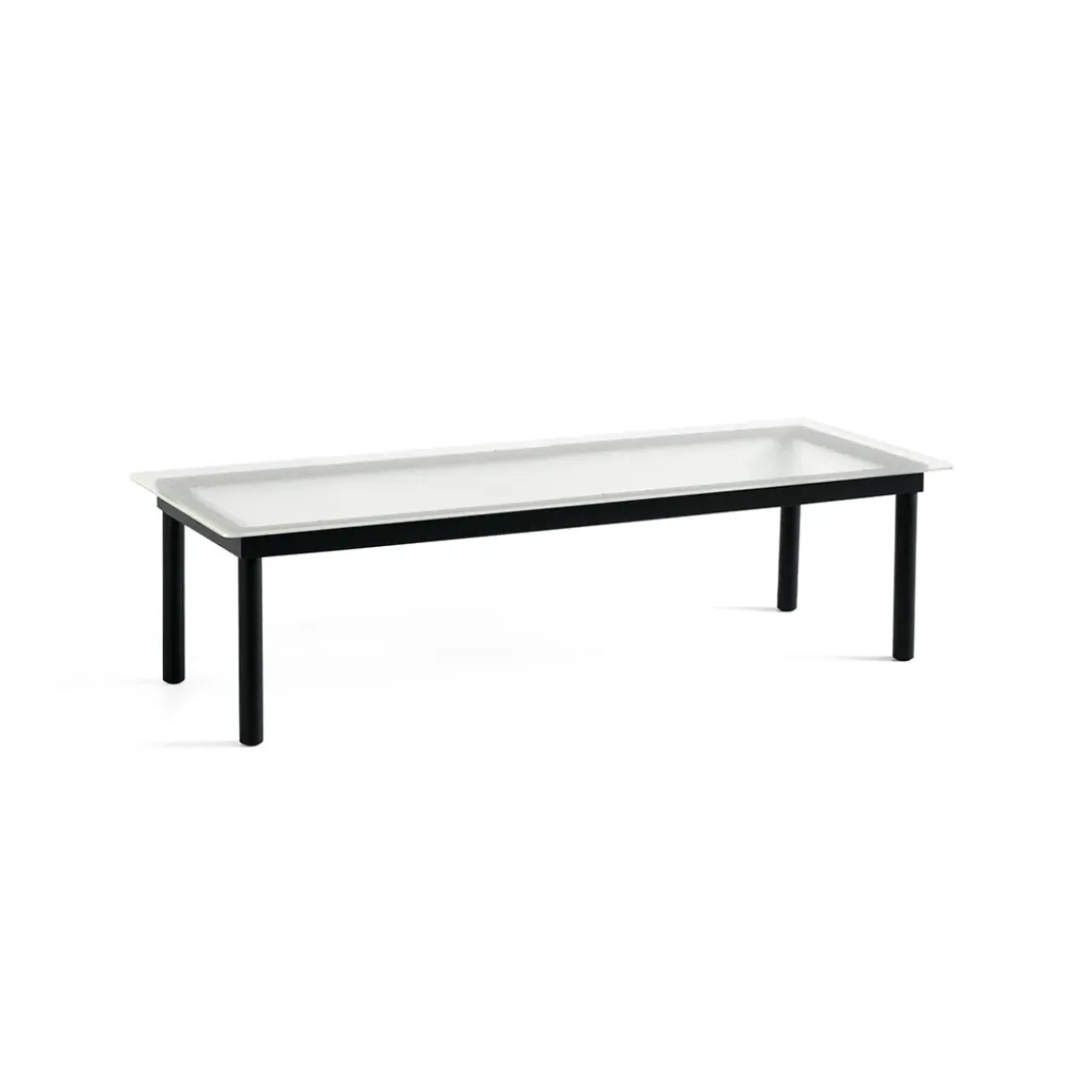 Table basse Kofi Chêne Massif Noir u0026 Verre Roseau Clair - l 140 x L 50 x h 36 cm