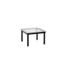Table basse Kofi Chêne Massif Noir u0026 Verre Roseau Clair - l 60 x L 60 x h 36 cm