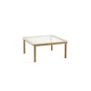 Table basse Kofi Chêne Massif u0026 Verre Roseau Transparent - l 80 x L 80 x h 36 cm