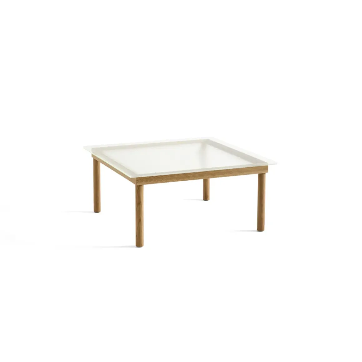 Table basse Kofi Chêne Massif u0026 Verre Roseau Transparent - l 80 x L 80 x h 36 cm