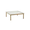 Table basse Kofi Chêne Massif u0026 Verre Roseau Transparent - l 100 x L 100 x h 36 cm