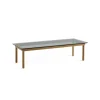 Table basse Kofi Chêne Massif u0026 Verre Teinté Gris - l 140 x L 50 x h 36 cm