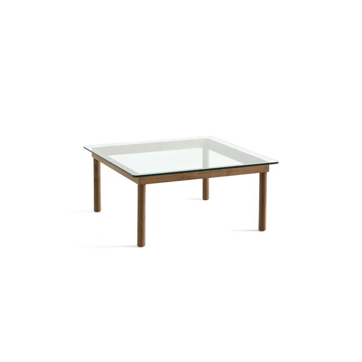 Table basse Kofi Noyer Massif u0026 Verre Clair - l 80 x L 80 x h 36 cm