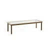 Table basse Kofi Noyer Massif u0026 Verre Roseau Transparent - l 140 x L 50 x h 36 cm