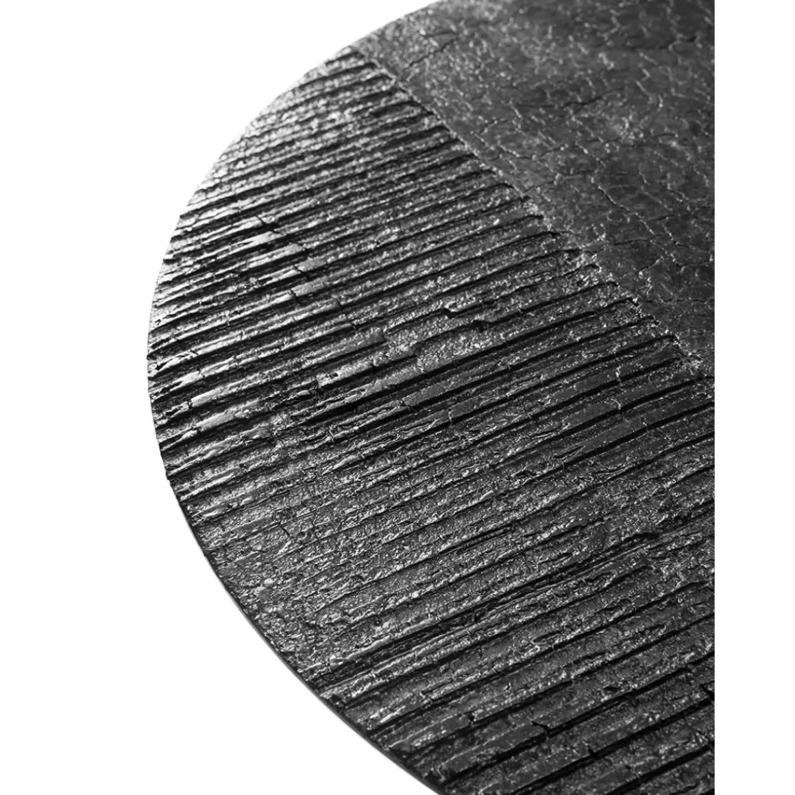 Table basse Luna en mineaux - noir - Ø 65 x h 41 cm