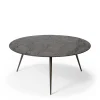 Table basse Luna - Lava Linear - Whisky - Ø 80 x h 35 cm