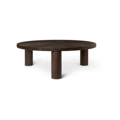Table basse Post Coffee en Chêne fumé - Ø 100 x H 33 cm