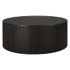 Table basse ronde Roller Max en acajou - Marron