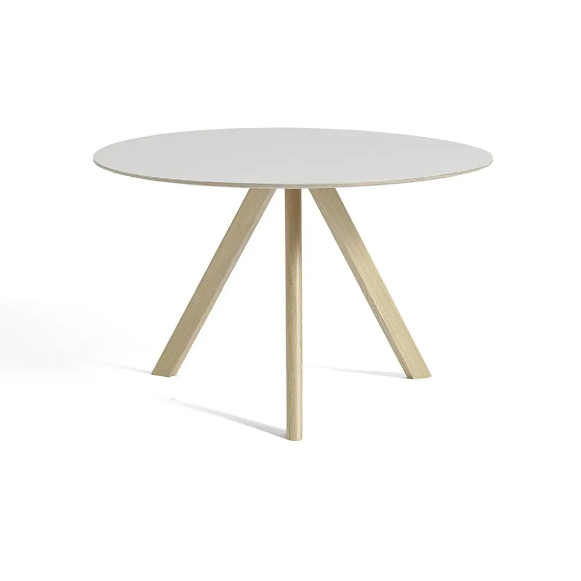 Table CPH20 Ronde Chêne huilé mat u0026 Linoleum - Crème