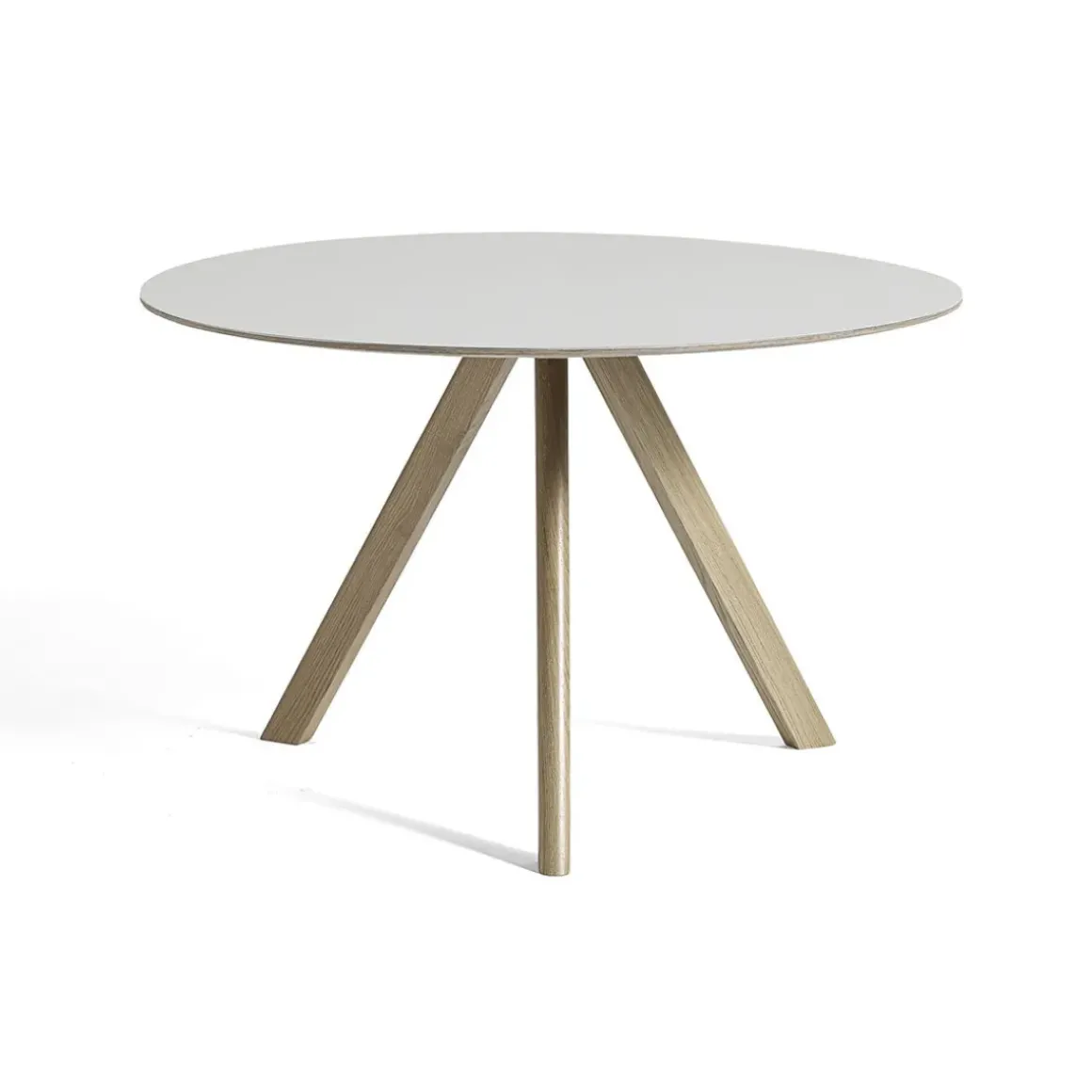 Table CPH20 Ronde Chêne u0026 Linoleum - Crème